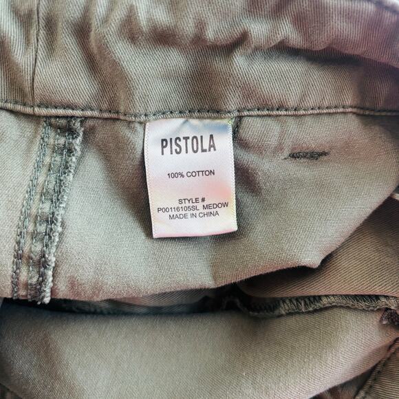 Pistola Sabrina Curved Utility Wide Leg Cargo Pants Meadow Olive Green Size 29 - Picture 5 of 6